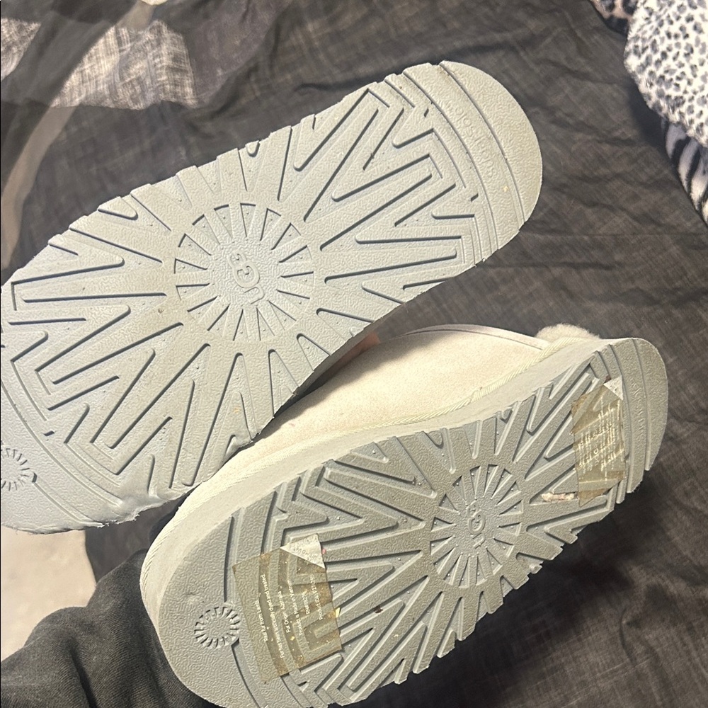 Ugg Light Gray Shearling Slippers - image 3